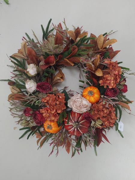 Fall Silk Wreath 21 from Lazy Daisy Flowers and Gifts in Keysville, VA