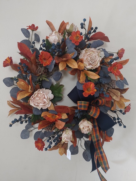 Fall Silk Wreath 23 from Lazy Daisy Flowers and Gifts in Keysville, VA