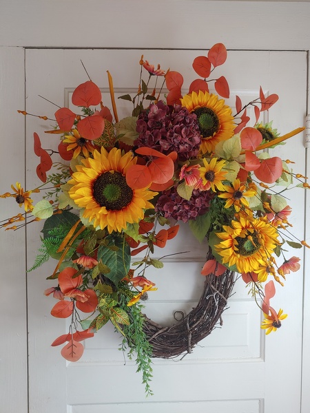 Fall Silk Wreath 3 from Lazy Daisy Flowers and Gifts in Keysville, VA