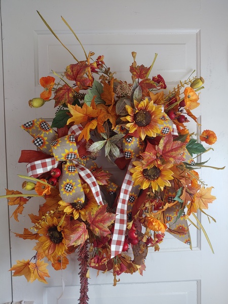 Fall Silk Wreath 8 from Lazy Daisy Flowers and Gifts in Keysville, VA