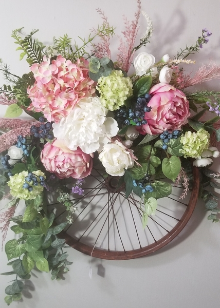 Spring Silk Wreath 17 from Lazy Daisy Flowers and Gifts in Keysville, VA